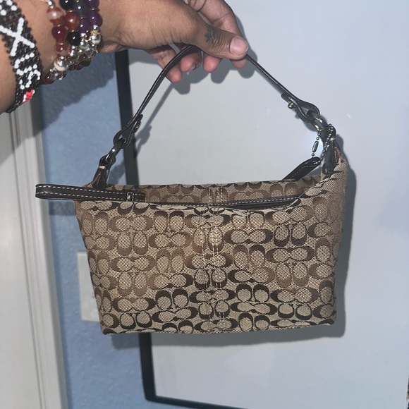 Coach Signature Brown & Tan Monogram Demi Shoulder Bag - Picture 2 of 6